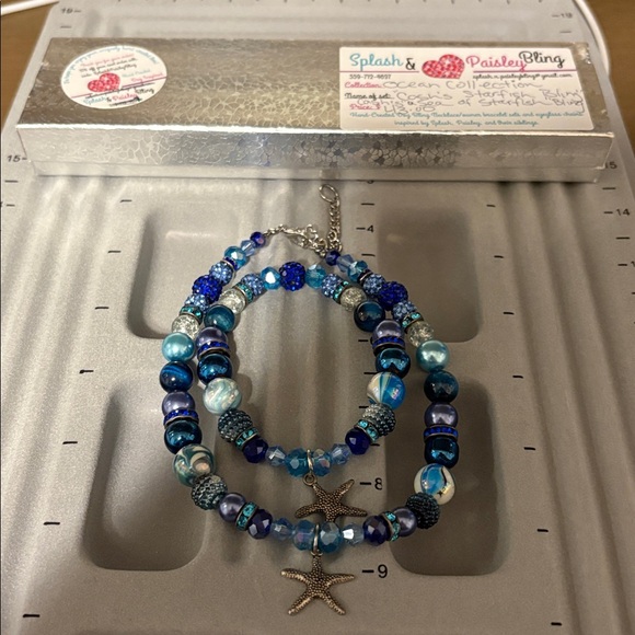 Handmade Beaded Dog necklace & Matching Owner Bracelet Set - Picture 4 of 9